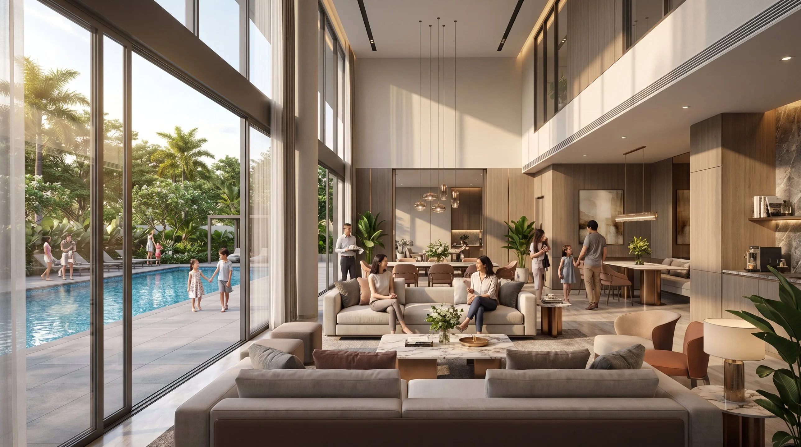 North Parc Central clubhouse lounge, artist's impression, for illustration only